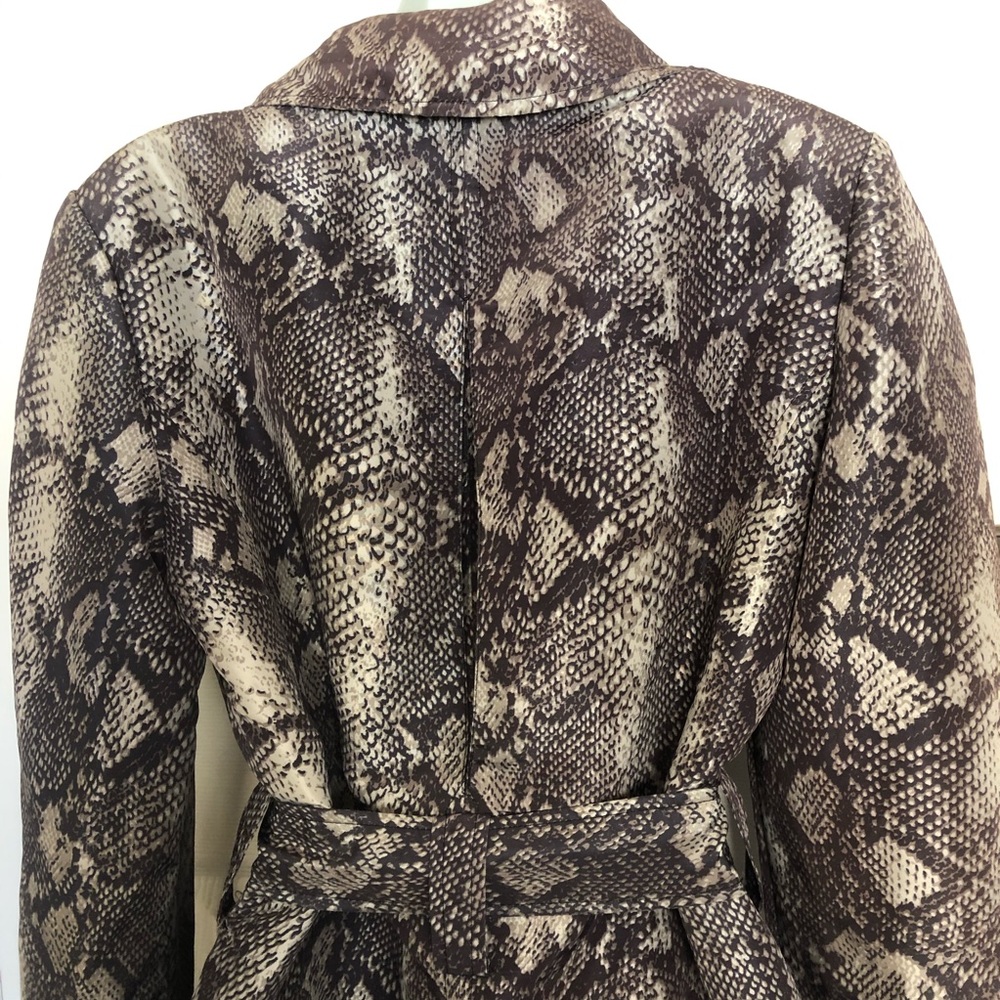 Inc Python Print Trench Coat - Size Medium - image 4